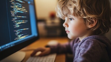 Young Programmer Focused on Code