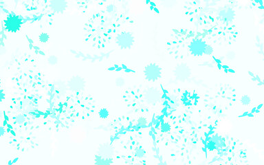 Poster - Light Green vector elegant wallpaper with flowers, roses.
