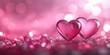 © Andrii Zastrozhnov - A pink background with two hearts on it. The hearts are placed on top of a pink surface