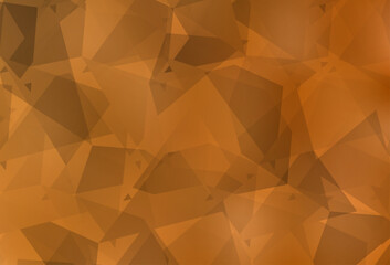 Poster - Light Orange vector texture with abstract poly forms.