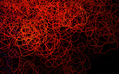 Poster - Dark Orange vector template with chaotic shapes.