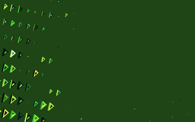 Poster - Dark Blue, Green vector layout with lines, triangles.