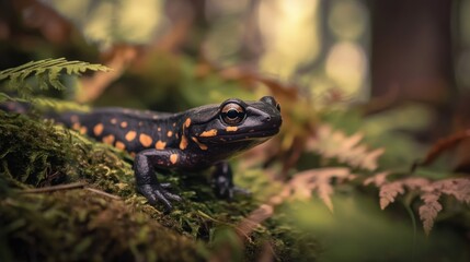 Poster - Salamander in Forest