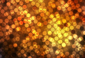 Poster - Dark Orange vector background with bubbles.