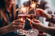 © EvgeniiaFreeman - Sparkling Toast Celebration with Friends during Festive Occasion