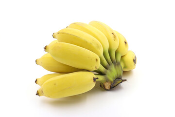 Wall Mural - This vibrant photo showcases a bunch of fresh yellow bananas, perfectly ripe and ready to be enjoyed.