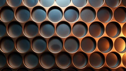 Poster - Exploring the circular metallic design in a contemporary setting at dusk
