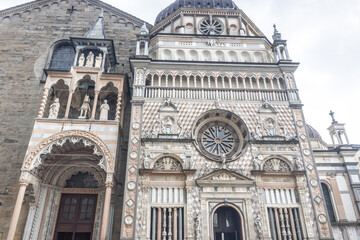 The Basilica of Santa Maria Maggiore in Bergamo Upper City, Italy, Europe.