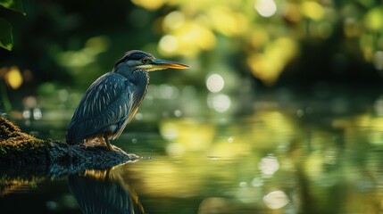 Poster - Heron by the Pond