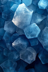 Fototapete - a modern multiply background with translucent hexagonal patterns in blues and grays, layered over a 