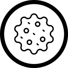 Sticker - Cookie Vector Icon Design