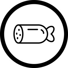 Poster - Salami Vector Icon Design