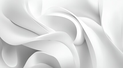 Leinwandbilder - Abstract white background with a mix of soft curves and sharp angles, creating contrast.
