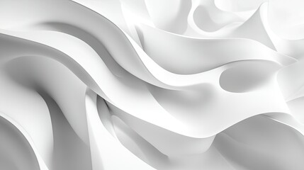 Poster - Abstract white background with a mix of soft curves and sharp angles, creating contrast.