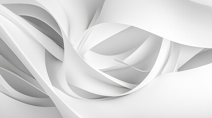 Poster - Abstract white background with a mix of soft curves and sharp angles, creating contrast.