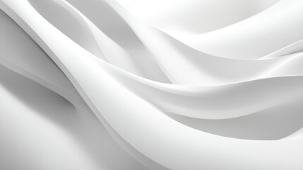 Poster - Clean and simple abstract white background with soft curves and smooth lines.