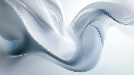 Poster - Clean and simple abstract white background with soft curves and smooth lines.