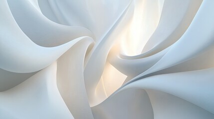 Poster - Minimalistic abstract white background with gentle gradients and smooth transitions.