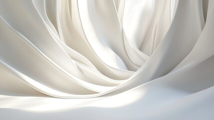 Poster - Minimalistic abstract white background with subtle light effects and soft shadows.