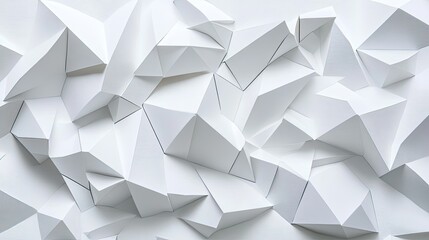 Poster - White background with abstract geometric shapes, adding depth and visual interest.