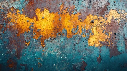 Wall Mural - Abstract rust textures on old metal surfaces with a variety of colors and intricate patterns