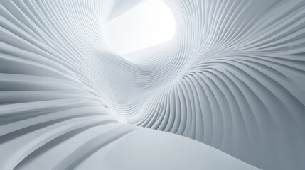 Poster - White background with abstract lines and curves, adding depth and visual interest.