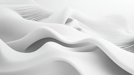 Poster - White background with abstract lines and curves, adding depth and visual interest.