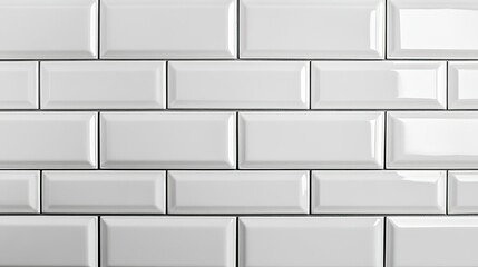 Aufkleber - classic subway tile pattern in a sleek monochromatic scheme, ideal for a clean and contemporary look