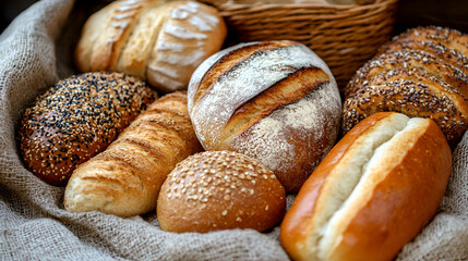 Wall Mural - Beautiful and delicious breads