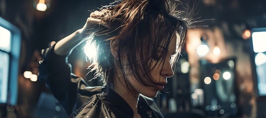 A Hairdresser Styling a Woman's Hairs