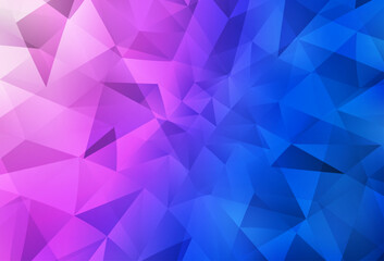 Poster - Light Pink, Blue vector abstract mosaic pattern.
