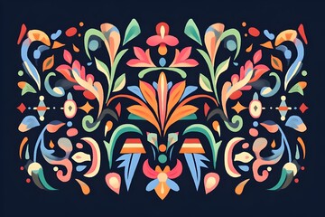 Tropical flowers background for national Hispanic heritage month, vector banner with floral pattern ornament. Latin Americans Hispanic heritage month