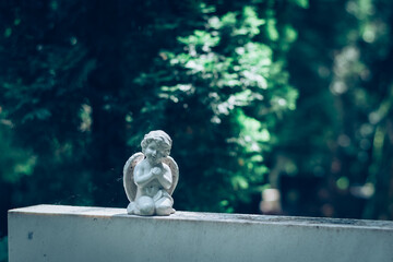 Wall Mural - angel statue on the grave