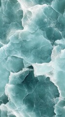 Sticker - Seamless marble texture in soft mint with white veins, [Abstract Background Marble], [Fresh and calming]