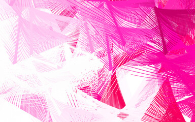 Poster - Light Pink vector texture with abstract forms.