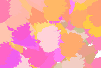 Poster - Light Pink, Yellow vector template with chaotic shapes.