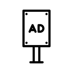 Poster - sign advertising icon line vector design
