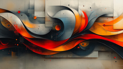 Poster - a creative blend of modern art and surrealism, featuring abstract shapes, vivid colors, and unexpect