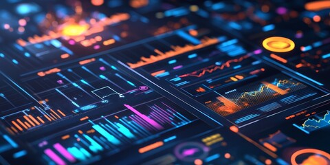 Aufkleber - Detailed illustration of financial security strategies with clear data points and colorful graphs professional personal finance visualization