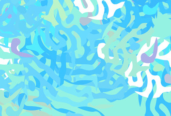 Poster - Light Blue, Green vector background with abstract shapes.