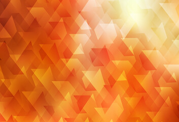 Poster - light red, yellow vector template with rhombus.