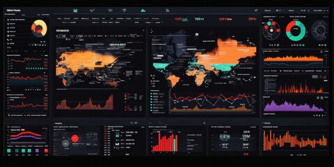 Aufkleber - Detailed individual investment dashboard with interactive graphs and precise categories professional and sleek design