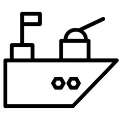 Sticker - Ship Sea Boat Line Icon