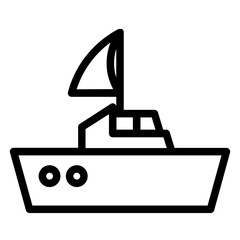 Poster - Boat Ship Sea Line Icon