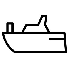 Sticker - Canoe Boat Sports Line Icon