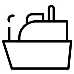 Sticker - Sail Boat Vehicle Line Icon