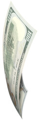 Wall Mural - 100 us dollar note flying in different angles and orientations.