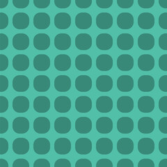 Sticker - Abstract geometric seamless pattern. Vector fashion pattern. Rounded squares optical illusion. Turquoise and bottle green color.