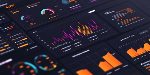 Aufkleber - Detailed savings account dashboard with interactive graphs and precise data points professional and sleek design