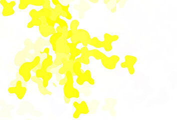 Sticker - Light Yellow vector background with abstract shapes.